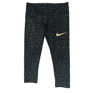 Nike Girls 4T Black and Gold Star Leggings